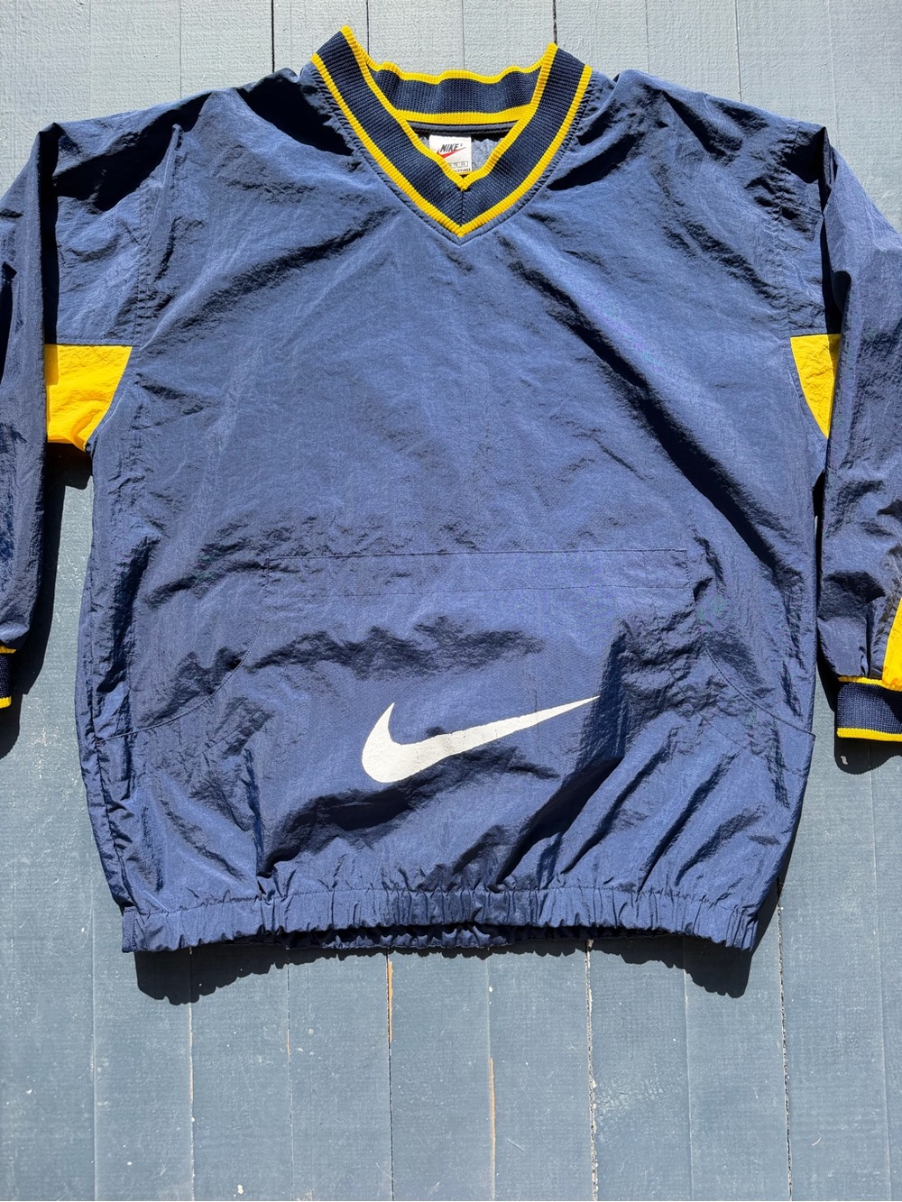 Vintagee 1990s Nike Windbreaker Colorblock Check Jacket - Picture 2 of 6